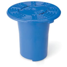 AVK 235/131 x 224 mm rundt, vendbart gadedæksel, duktiljern, blå