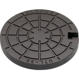 Ulefos 300 mm dæksel med pakning og fjederlås, 40 t, SG UTL30