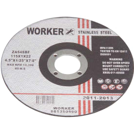 Worker Skæreskive Inox Ø115mm tykkelse 1,0mm - til rustfri stål