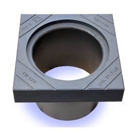 Ulefos 315 x 300 mm karm med pakning, firkantet, SG UKL/31,5 LS