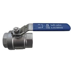 1.1/2'' 2-delt kuglehane muffe/muffe rustfri 1.4408 VA-godkendt