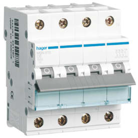 3 stk Sikringsbryter 3P+NB 13A 6kA 4M MBN613E