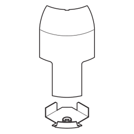 TilSLutningsstykke 55 mm Høj SL 200558 Sort Ral9011
