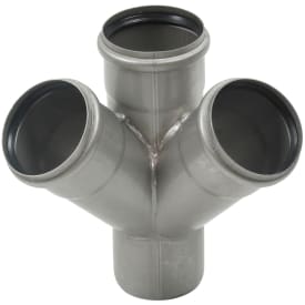 75 x 75 mm x 45° Grenrør dobbelt syrefast AISI316L BLÜCHER