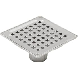 Blücher Fyrkantig golvbrunn, för golv av betong och klinker, låg modell, Ø50 mm