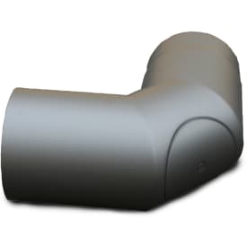 Ø 150 mm x 90° røgrør bøjning m/renselem til Atmos brændekedel.