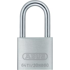 ABUS titalium hængelås 64TI/30, høj bøjle 60 mm, ensluk. 6312