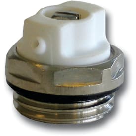 3/8&quot; Luftskrue med O-ring for radiator. Forkrommet/hvit.