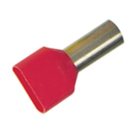 500 stk Tylle Isolerede dobbel 2x1,0 mm² rød