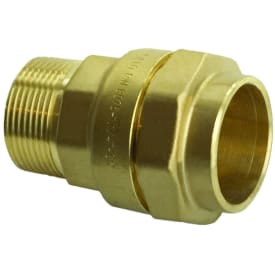 Isiflo 16 mm x 1/2" overgang med nippel, messing, PN16