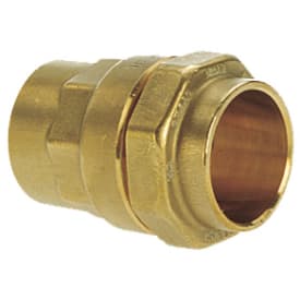 Isiflo 16 mm x 1/2" overgang med muffe, messing, PN16