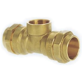 Isiflo 63 mm x 2" tee med muffe, messing, PN16