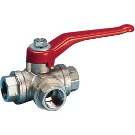 2" 3-vejs kuglehane t-boret, 4 pakninger