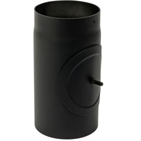 130 mm Metalbestos Sorte røgrør længde 250 mm med renseklap