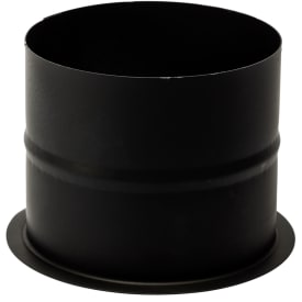 180 mm Metalbestos Svart rökrörsgenomföring, rak 100 mm