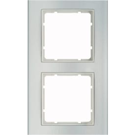 10 stk Berker Ramme 2 modul B.3 alu/hvid