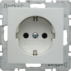 Berker Stikkontakt Schuko med jord S./B. hvid