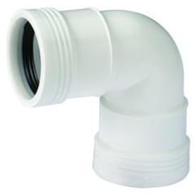 Wavin Wafix afløbsbøjning, 87,5°, Ø50 mm, plast, hvid