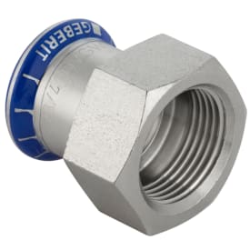 Mapress overgang med indvendigt gevind 15 mm x 1/2"
