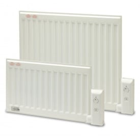 Oljefylt radiator 350W med støpsel, H:600 mm, med vegg-/gulvstativ