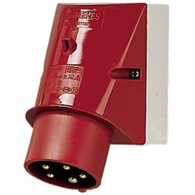 CEE Udvendigt vægindtag 32A 5P 6H 400V IP44 på underlag