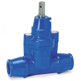 AVK 50mm stikledningsventil, duktiljern, med trækfast indstiksmuffe, PN16