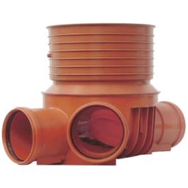 Uponor 110 x 315 mm TP3-brønd, glat, venstre tilløb