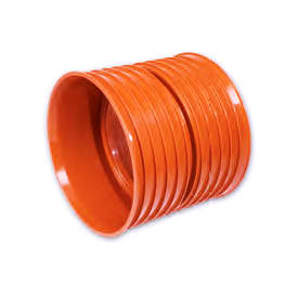 Kaczmarek K2 DN250 PP-dobbeltmuffe, uden gummiringe