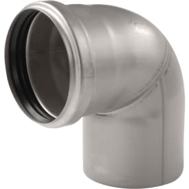 ACO 110 mm 87° avløpsalbue i rustfritt stål, AISI 304