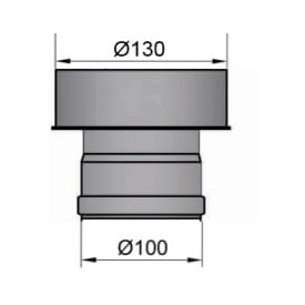 Røgrør 100 mm til 130 mm