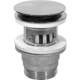 Purus bunnventil, push-open, luktsperre, krom