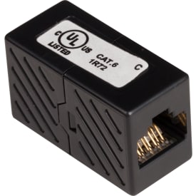 Mellanlänk Cat.6 2 x RJ45 jack svart