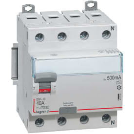 Fejlstrømsafbryder DX3 PFI 40A 100mA, 4P, 4M, 10kA, type A