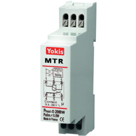 Toggle/tidsrelæ 2000W 2S-4T til din-skinne MTR2000M