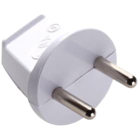 LK stikprop, rund, uden jord, hvid