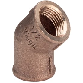 Rødgods vinkel muffe/muffe, 45°, 3/4"