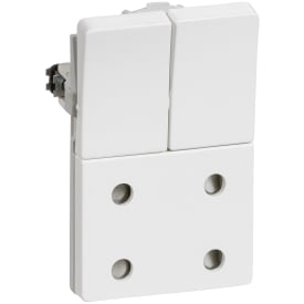LK Fuga stikkontakt med afbryder, 1,5 modul, hvid