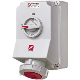 3 stk CEE Stikkontakt 63A 5P 6H 400V IP67