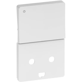 10 stk LK FUGA tangent/afdækning for stikkontakt med jord og LED lampe, 1,5 modul, hvid