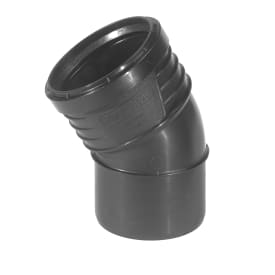 Wavin Sitech+ afløbsbøjning, 30°, Ø90 mm, plast, sort