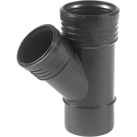Wavin Sitech+ grenrør, 45°, Ø50x40 mm, plast, svart