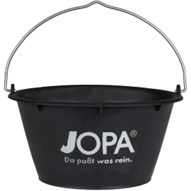 Bred spand i sort plast, 12 L