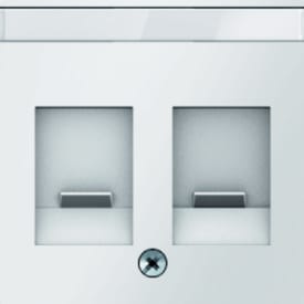 10 stk Berker Centerafdækning støvlåg Q.1/Q.3 dobbelt konnektor hvid