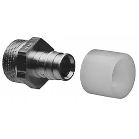 Uponor Q&E rett nippel med utv. gjenge, 15x3/8"