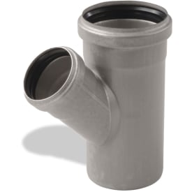 Aco Pipe grenrør, Ø110x75 mm, 45°, rustfrit stål