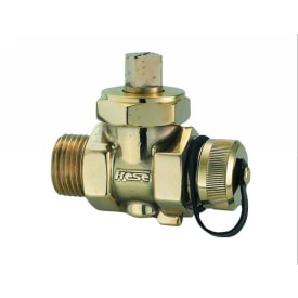 Frese kuglestophane 1/2" med slutmuffe, nippel/nippel