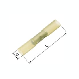 25 stk Isoleret Samlemuffe Krympbar gul 4-6 mm² A4650SKW