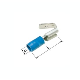 100 stk Elpress isolert spademuffe hann, 1,5-2,5 mm²