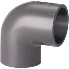 +GF+ vinkel, 90°, Ø50 mm, plast, grå