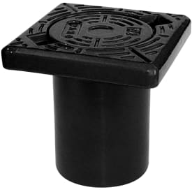 AVK 180 x 180 x 180 mm firkantet, fl. gadedæksel, komposit, sort